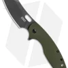 CRKT Pilar Large Frame Lock Knife OD Green G-10 (2.6" Black SW D2) BHQ Exclusive