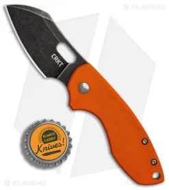 CRKT Pilar Frame Lock Knife Orange G-10 (2.4" Black SW) 5311GKG -CRKT Store CRKT Pilar Orange G10 Acid SW BHQ 84147 er bottlecap