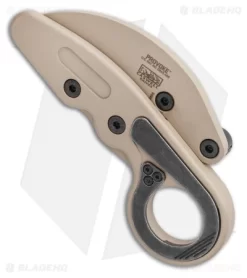 CRKT Provoke Kinematic Morphing Karambit Folding Knife (2.4" Desert Sand) -CRKT Store CRKT Provoke Kinematic Morphing Karambit Folding Knife 2.4in Desert Sand 4040DS BHQ 113912 LS Spine2