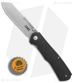 CRKT Radic Spring Assisted Knife Black G-10 (3.3" Satin) 6040 -CRKT Store CRKT Radic Black G10 satin BHQ 76682 er bottlecap