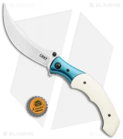 CRKT Ritual Spring Assisted Knife Ivory Micarta (4.5" Satin) 7471 -CRKT Store CRKT Ritual SA Ivory Micarta Satin 7471 BHQ 119367 jr bottlecap