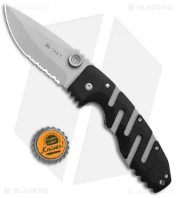 CRKT Ryan Seven Liner Lock Knife (3.375" Bead Blast Serr) 6813 -CRKT Store CRKT Ryan Seven LL BB Serr 6813 BHQ 87018 jr bottlecap