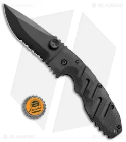 CRKT Ryan Seven Liner Lock Knife Black (3.375" Black Serr) 6813K -CRKT Store CRKT Ryan Seven LL Black Black Serr 6813K BHQ 75698 jr bottlecap