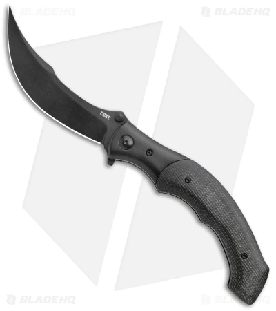 CRKT Ritual Spring Assisted Knife Black Micarta (4.37" Black 14C28N) 7471K 1 CRKT Ritual Spring Assisted Knife Black Micarta (4.37" Black 14C28N) 7471K