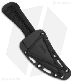 CRKT Scrub Tactical Fixed Blade Knife (3.75" Black) 2712 -CRKT Store CRKT Scrub Tactical Black 2712 BHQ 76694 er sheath