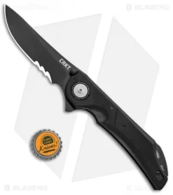 CRKT Seismic Deadbolt Lock Knife Black G-10 (4" Black Serr) 5401K -CRKT Store CRKT Seismic Deadbolt Lock Black G 10 Black Serr 5401K BHQ 92336 jr bottlecap