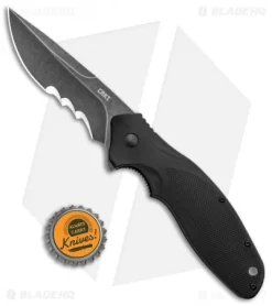 CRKT Shenanigan Spring Assist Knife Black/Veff Serration (3.4" Black SW) K800KKP -CRKT Store CRKT Shenanigan LL Black Black SW Veff Serr K800KKP BHQ 124724 jr bottlecap