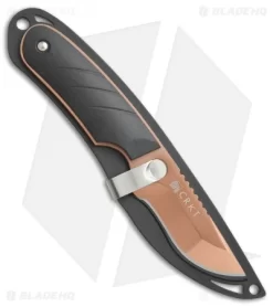 CRKT Side Hawg 2 Fixed Blade Neck Knife W/ Pivot Sheath (2.25" Bronze) 2404BR -CRKT Store CRKT Side Hawg 2 neck knife pivot sheath bronze 2404BR BHQ 69071 er spine