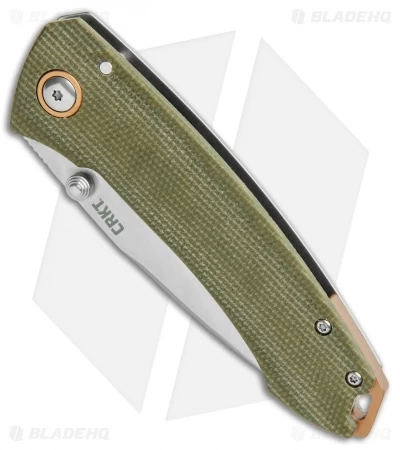 CRKT Exclusive Burnley Tuna Frame Lock Knife Green Micarta (3.3" Satin S35VN) 2 CRKT Exclusive Burnley Tuna Frame Lock Knife Green Micarta (3.3" Satin S35VN) - Image 2