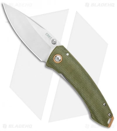 CRKT Exclusive Burnley Tuna Frame Lock Knife Green Micarta (3.3" Satin S35VN) 1 CRKT Exclusive Burnley Tuna Frame Lock Knife Green Micarta (3.3" Satin S35VN)