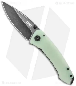 CRKT Tuna Frame Lock Blade HQ Exclusive Knife Natural G-10 (3.25" Smokewash D2)
