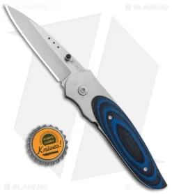 CRKT Viele Wasp Liner Lock Knife Black/Blue G-10 (2.8" Bead Blast) 8002 -CRKT Store CRKT Viele Wasp LL Black Blue G 10 BB 8002 BHQ 87016 jr bottlecap