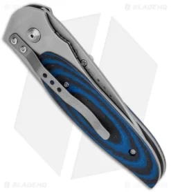 CRKT Viele Wasp Liner Lock Knife Black/Blue G-10 (2.8" Bead Blast) 8002 -CRKT Store CRKT Viele Wasp LL Black Blue G 10 BB 8002 BHQ 87016 jr side