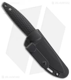 CRKT Lucas Burnley Aux Fixed Blade Knife Black (3.5" Satin) 1200 -CRKT Store CRKT lucas burnley aux black satin 1200 BHQ 51813 er sheath