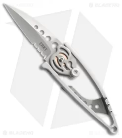 CRKT Van Hoy Snap Lock Folding Knife (2.5" Bead Blast Serr) 5112N