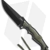 CRKT Tighe Breaker Fixed Blade Knife Green Paracord (4.25" Black Stonewash)1110
