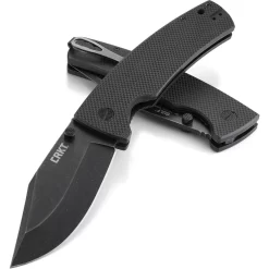 CRKT Gulf Linerlock CR2795, 4.079" 8Cr13MoV Plain Blade, Black G10 Handle -CRKT Store Gulf Linerlock 3 60172.1579202522