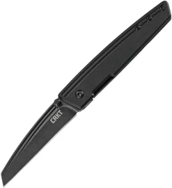 CRKT Inara Framelock CR7140, 2.783" 8Cr14MoV Plain Blade, Black G10 Front W/ 2Cr13 SS Back Handle