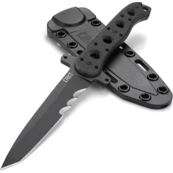 CRKT M16-FX Tanto CR13FX, 4.636" SK-5 Steel W/ Black Veff Serrated Blade, Black G10 Handle -CRKT Store M16 FX 3 12332.1579187131