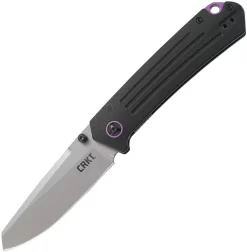 CRKT Montosa Linerlock CR7115, 3.246" 8Cr13MoV Plain Blade, Black G10 Handle