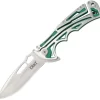 CRKT 5241 Nirk Tighe Green, 3.17" 8Cr14MoV Satin Plain Blade, 420J2 Handle