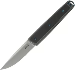 CRKT 7190 Symmetry, 2.75" 8Cr13MoV Bead Blasted Plain Blade, 2Cr13/GRN Handle
