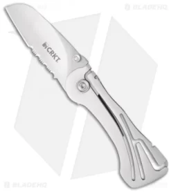 CRKT Klecker NIRK NOVO Folding Knife W/ Brushed Frame (2.75" Satin Serr) 5175