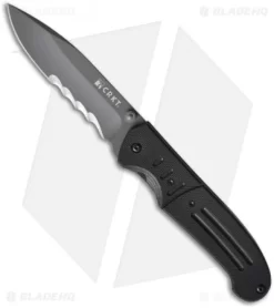 CRKT Ignitor T Spring Assisted Knife W/ Black G10 (3.38" Gray Serr) 6865