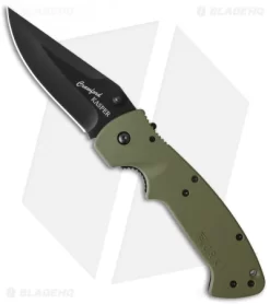 CRKT Crawford Kasper Liner Lock Knife OD Green Zytel (3.75" Black) 6773KOD