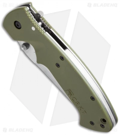 CRKT Crawford Kasper Liner Lock Knife OD Green Zytel (3.75" Satin) 6773SOD 2 CRKT Crawford Kasper Liner Lock Knife OD Green Zytel (3.75" Satin) 6773SOD - Image 2