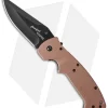 CRKT Crawford Kasper Liner Lock Knife Desert Tan Zytel (3.75" Black) 6773DB