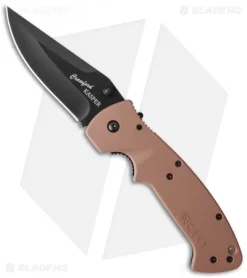 CRKT Crawford Kasper Liner Lock Knife Desert Tan Zytel (3.75" Black) 6773DB