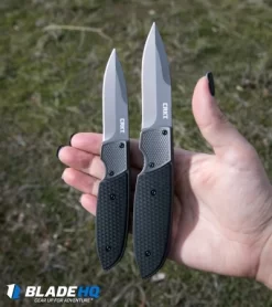 CRKT Russ Kommer Fulcrum 2 Folding Knife GRN (3.18" Gray) 7435 -CRKT Store crkt fulcrum 2 size comparison hand dl 1