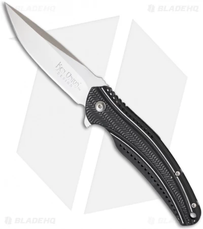 CRKT Ken Onion Ripple Frame Lock Knife Black (3.125" Satin) K405KXP 1 CRKT Ken Onion Ripple Frame Lock Knife Black (3.125" Satin) K405KXP