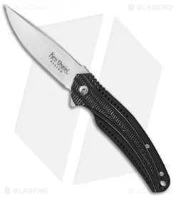 CRKT Ripple Liner Lock Knife Black Aluminum (3.125" Satin) K415KXP *Autographed