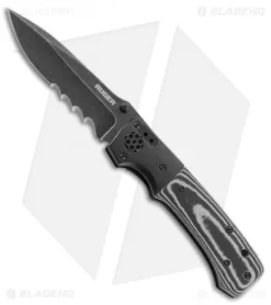 CRKT Ruger Knives All-Cylinders Liner Lock Knife G-10 (4" Black SW Serr) R2002K