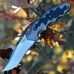 New Release 11 CRKT Ken Onion Motley Flipper K210CFXP, 3.875" Sleipner Plain Blade, Titanium Carbon Fiber Inlays Handle-Limited To 500