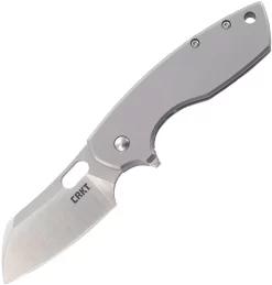 CRKT Large Pilar Framlock CR5315, 2.63" 8Cr14MoV Satin Blade, Satin Stainless Steel Handle