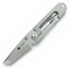 CRKT 5500 Original K.I.S.S., 2.25" 3Cr13 SS Plain Tanto Blade, SS Handle