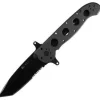 CRKT M16-14SF Special Forces, 4" AUS8 Combo Tanto Blade, Black Aluminum Handle
